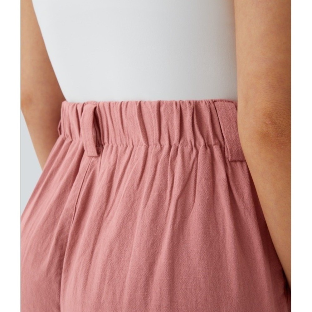 NWT Halara High Waisted Side Pocket Wide‎ Leg Palazzo Pants XS Petite Rosette - Picture 5 of 12